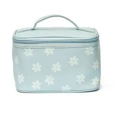 Necessaire maleta azul flores - Floriê