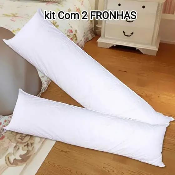 Kit Com 2 FRONHAS Xuxão Travesseiro de Corpo 1,40x0,45 Com Zíper