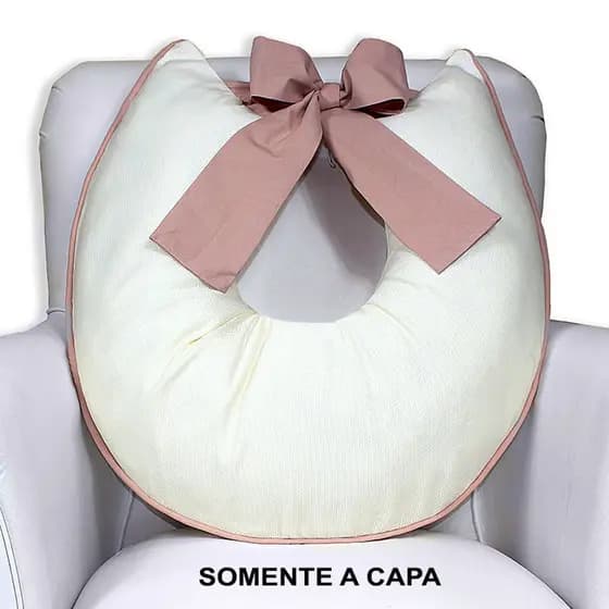 Capa De Almofada Amamentação Com Laço 100% Algodão