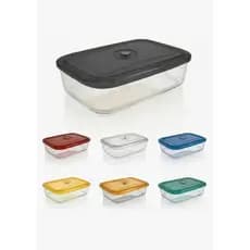 Pote Hermético Com Botão de Sucção de Ar 1000ml Helsim - Preto