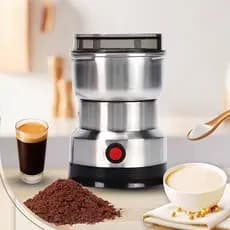 Moedor Multifuncional de Café Grão Sementes e Especiarias Elétrico Inox Portátil 110V/220v com 4 Lâminas Cafeteiras