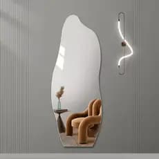 Espelho Novo Design Home Decorativo 110cm x 50cm de parede irregular orgânico sem moldura corpo inteiro