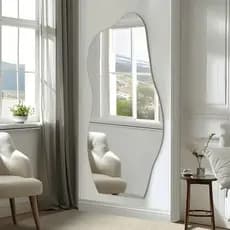Espelho Lapidado 110x50 Orgânico Fácil Instalação Assimétrico Design Único e Acabamento Refinado