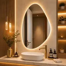 Espelho Orgânico LED FONTE Quente, Fria Ou Sem LED Decorativo