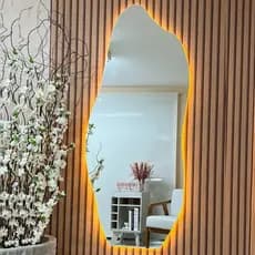 Espelho Organico Com Led Decorativo Para Sala, Quarto, Salão de beleza Fácil de Instalar