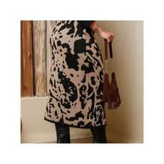 SAIA LONGA COW ANIMAL PRINT INVERNO FRIO ESTILO MODA PLUS SIZE