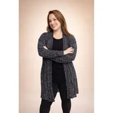Kimono Plus size Mescla Cardigan Casaco Aberto Inverno Frio Tricot