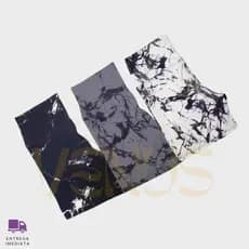 Kit 3 shorts fitness Tie Dye Cintura Alta Academia Marmorizado Feminino