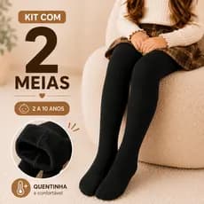 Kit 2 Meias Calças Infantil Térmica Peluciada Inverno 2 A 10 Anos