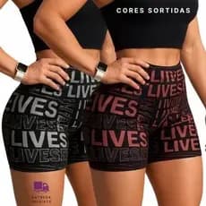Kit 2 Shorts Esportivo Feminino Suplex Fitness Meia Coxa Academia Crossfit Degrade Verão