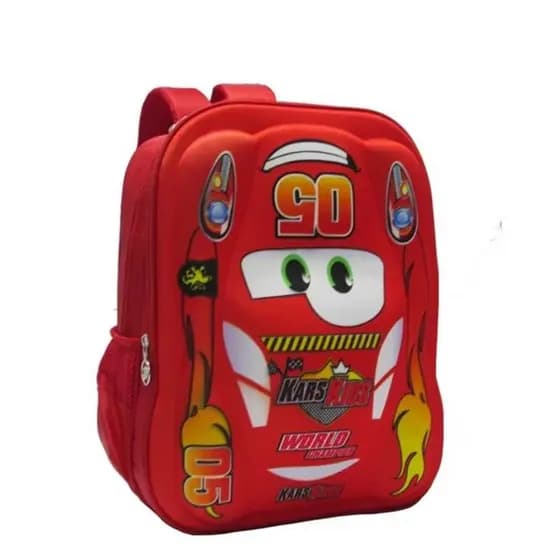 Mochila de costa infantil mcqueen 3D alto relevo meninos de 4 até 10 anos de idade.