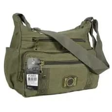 Bolsa Transversal Kv8805 Em Lona Reforçada Versátil e resistente