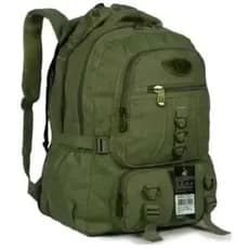 Mochila de costas 60 Litros reforçada grande com expansão kvn de lona.