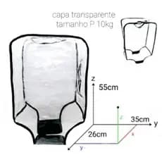 Capa protetor de mala transparente plastica para viagem resistente tamanho P10kl