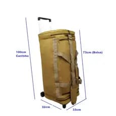Bolsa Mala Com Rodinhas Lona Reforçada