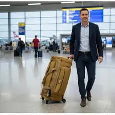 Bolsa Mala Com Rodinhas Lona elegante Reforçada 80L grande