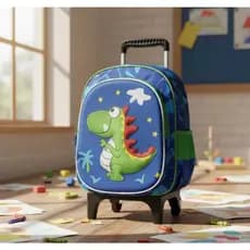 Mochila carrinho Escolar Infantil Ideal para Creche medida 32x27x15cm