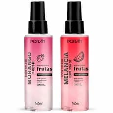 Kit 2 Body Splash Porán 160ml Morango Fresh + Melancia Explosão Perfume Corporal Frutado
