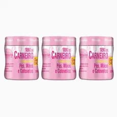Kit 3 Sebo de Carneiro Rhenuks - Hidratação Intensa para Pés, Mãos e Cotovelos | Com Ureia