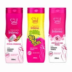 Kit 3 Sabonete Íntimo Soul com Sensação Térmica - 3 Fragrâncias Delicadas 200ml cada