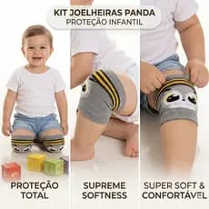 Joelheira Bebê Ajustável Antiderrapante Proteção Infantil