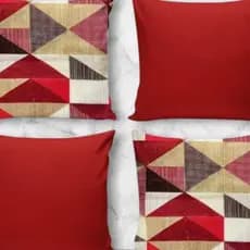 4 Capas de Almofadas 60x60 Estampadas e Lisas de Suede com Gorgurinho