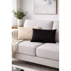 2 Capas de Almofadas Baguete Suede Drapeada 50×30