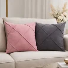 2 Capas de Almofadas   de Suede grapeado 45x45