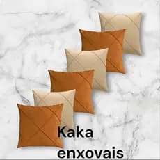 6 CAPAS de almofada de suede drapeado 45x45