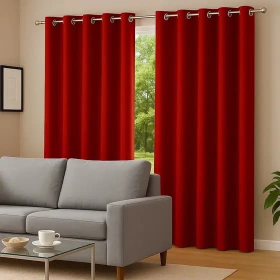 Cortina Blackout com Forro Ilhós Quarto Sala Vermelho Bloqueio Luz Decoração Janela Achadinhos