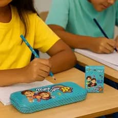Kit Escolar Maria Clara Estojo Lápis Caneta Pintura Infantil Presente