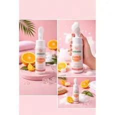 Mousse de limpeza com Vitamina C 🍊 Limpa profundamente e deixa a pele macia e iluminada.