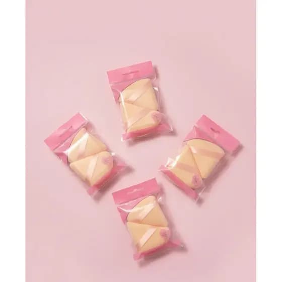 Esponja para pô Triangular de maquiagem A esponja que deixa sua maquiagem mais bonita e uniforme!