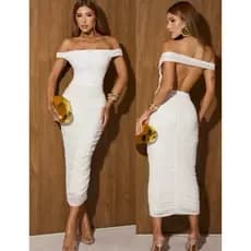 vestido Duna midi branco tamanho U