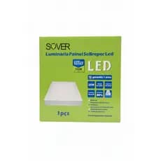LUMINÁRIA PANICELS SOBREPOR LED 25W LED EQUIVALE 150WELETRÔNICA COMPACTA FLUORESCENTE SOVER 1 PÇS