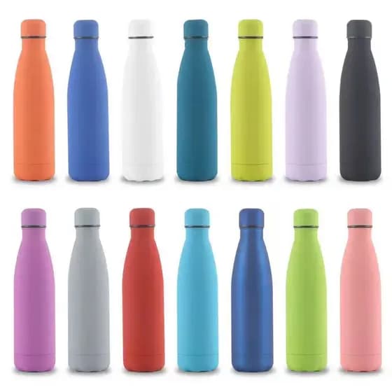 Garrafa Água Squeeze 500ml Térmica Inox Colorida Academia Escola