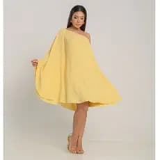 Vestido Feminino Curto Luana Um Ombro Só