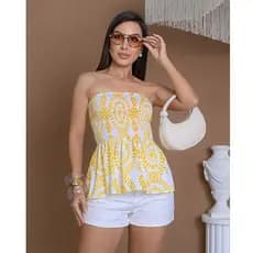 BLUSA FEMININA ALICE VERÃO FLORAL VARIAÇÕES