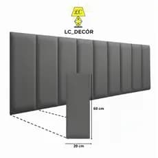 CABECEIRA DE CAMA BOX 60X20 ADESIVA MODULADA - Renove Seu Quarto com Estilo - Envio FULL