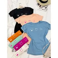 camiseta tshirt feminina manga curta algodão 100 % Gola careca sempre com estampa