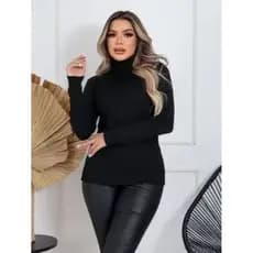 Tricot Manga Comprida Cacharrel Blusa de Frio com elastano