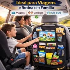 Organizador De Banco Carro Multi Bolsos Porta Tablet