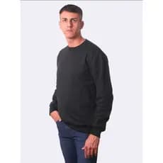 Blusa De Moletom Fechada Lisa Sem Bolso Sem Capuz Moletom redondo moletons