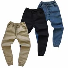 Calça Jogger Calça Cargo Infantil Menino E Menina Juvenil Jeans Sarja Moda Tedencia Tamanho 04 ao 16