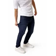Calça Jeans Tradicional Skinny Azul Escuro Elastano Ajusta Ao Corpo Premium Trabalho E Dia a Dia
