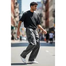 Calça Jeans Masculina Cargo Street Premium/ Jeans Grosso Confortável Estilo Urbano