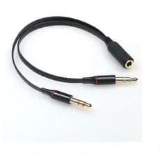 Cabo Adaptador Headphone P3 Para Headset (2 P2 Audio E Mic)