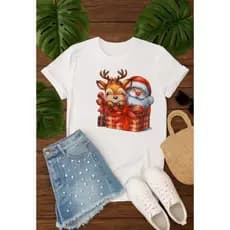 Camisetas 100%algodão Fio30.1,Camiseta Natalina,Camisetas Personalizadas,Camiseta Feminina,Casual,CamisetaNatalHOHOHO