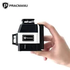 Pracmanu Mini 12 Linhas Laser 3D Nível 360 Auto-Nivelante Horizontal E Vertical Cruzado Super Poderoso Feixe Verde
