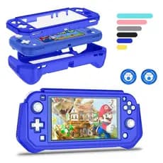 Capa Protetora Switch Lite Para Nintendo , Com TPU Removível + Protetor De Tela De PC Integrado E 2 Tampas De Aperto De